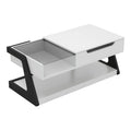 White Lift Top Wood Coffee Table L6114