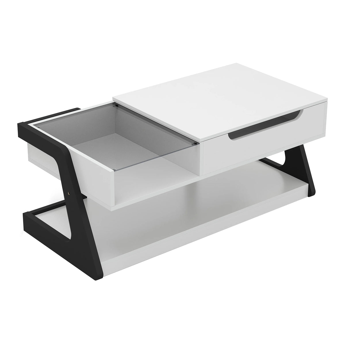 White Lift Top Wood Coffee Table L6114
