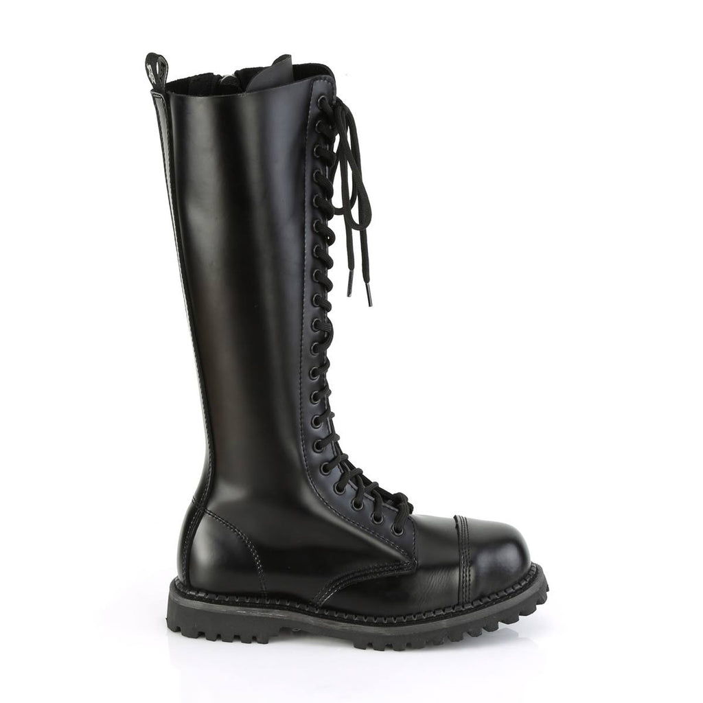 Black Leather Boots Y9120