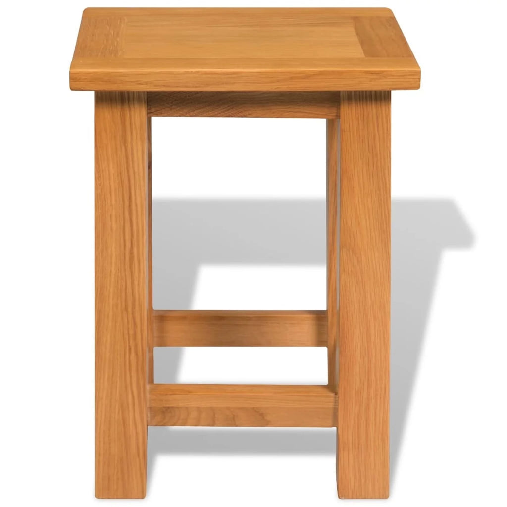 Solid Oak Wood End Tables 2 pcs A24059