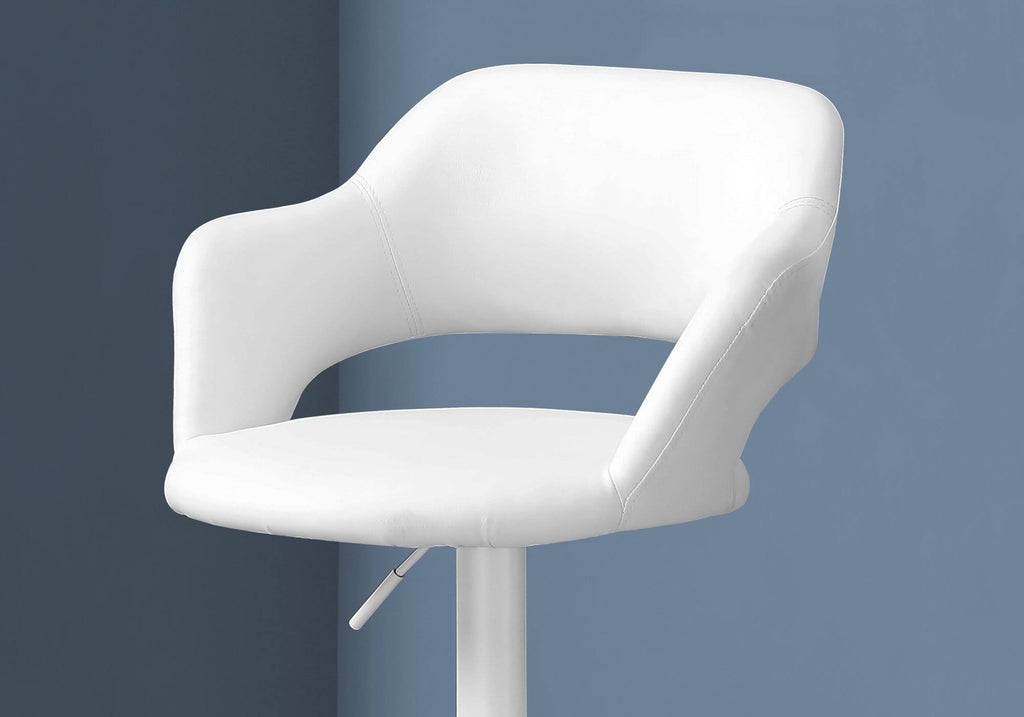 White Solid Wood MDF Barstool P556407