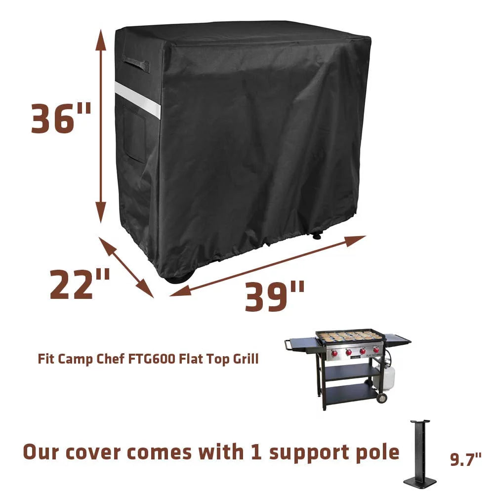 Grill Cover for Camp Chef FTG600 Flat Top Grill and 4-Burner Griddle L6316