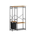 Portable Wardrobe Clothes Rack with Storage Bag Q384248