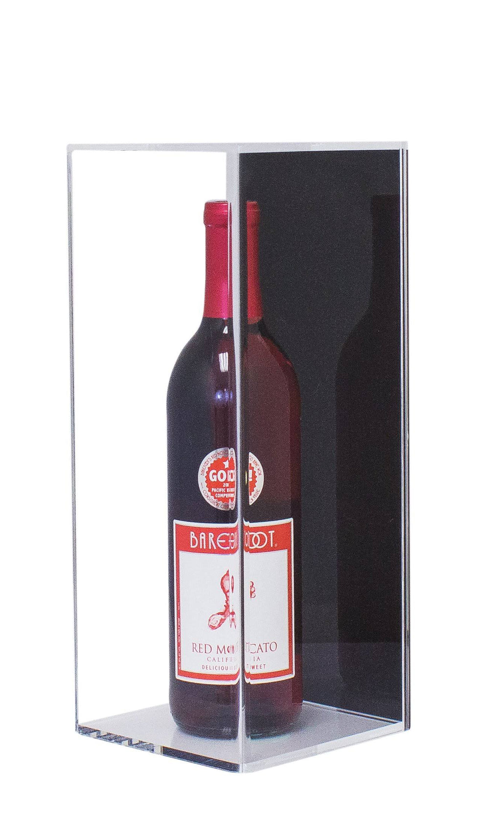 Acrylic Display Case with Black Back and Wall Mount 5.5 x 5.5 x 13.25 H2550