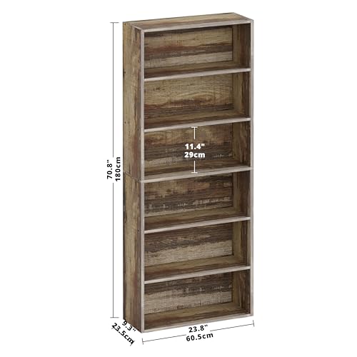 6 Tiers 70 in Tall Bookshelves and Bookcases K4763