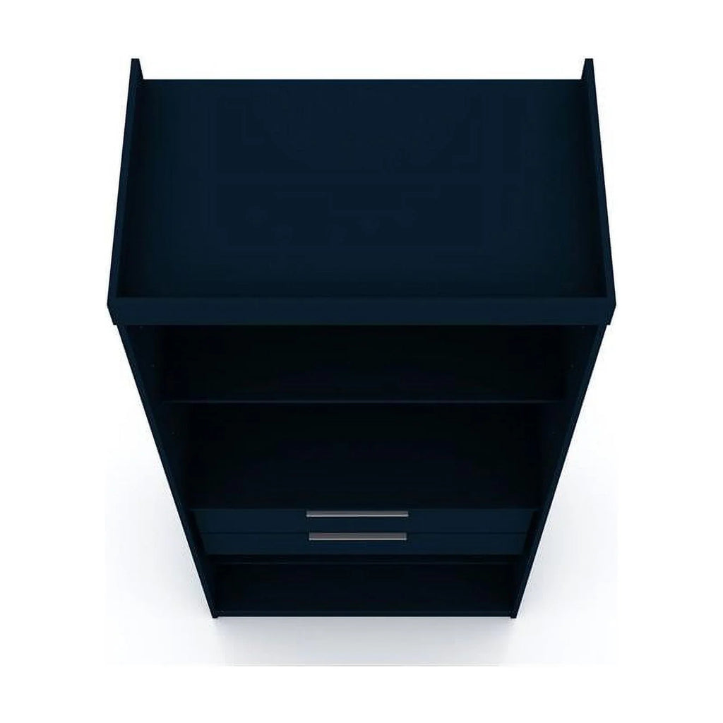 Blue Wood Sectional Corner Wardrobe Closet L675