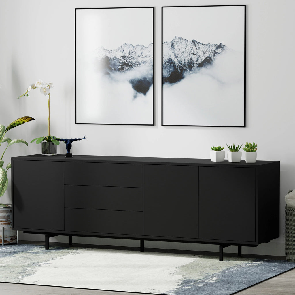 78" x 28" Highboy TV Stand Cabinet And Sideboard P529153