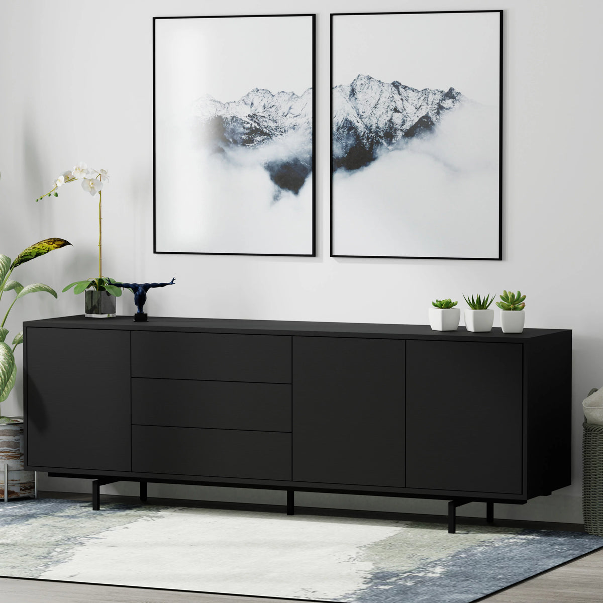 78" x 28" Highboy TV Stand Cabinet And Sideboard P529153