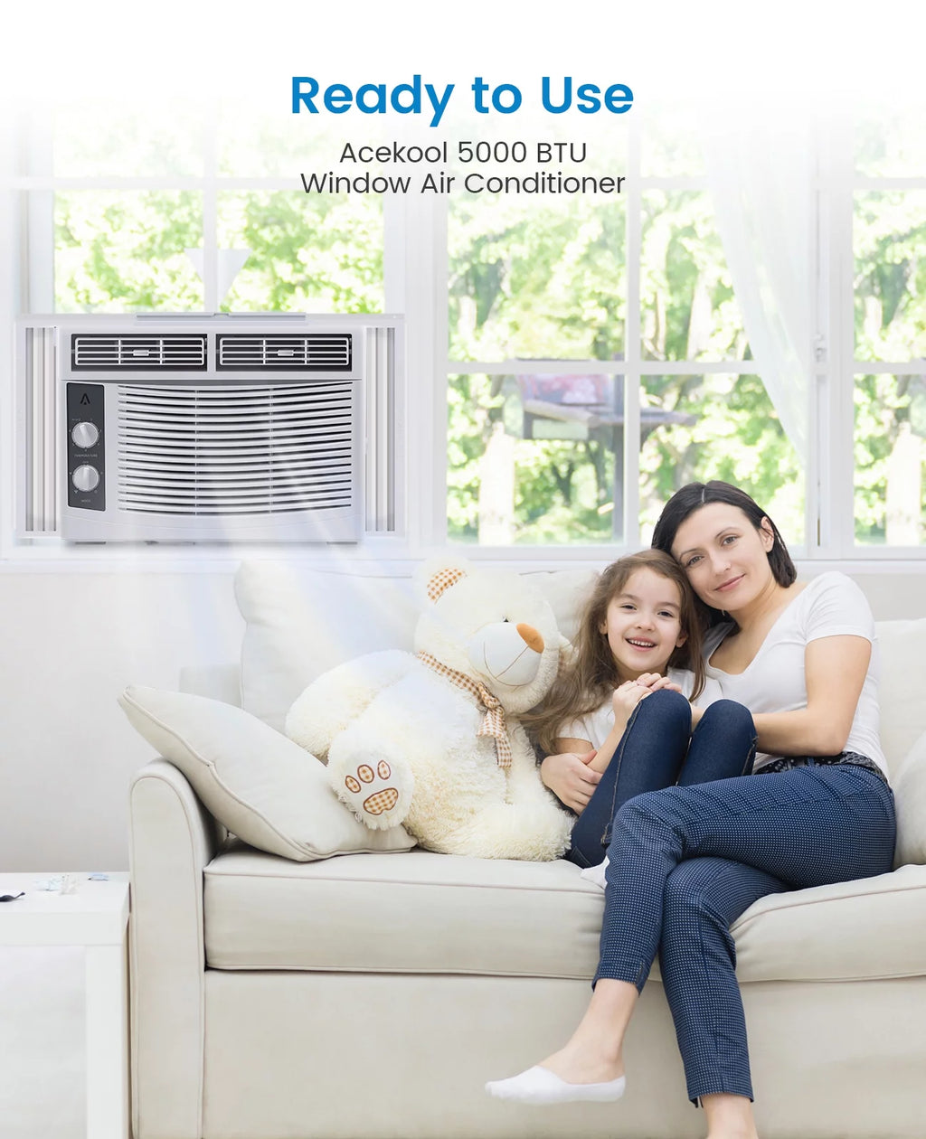 5000 BTU Window Air Conditioner with Reusable Filter G4162