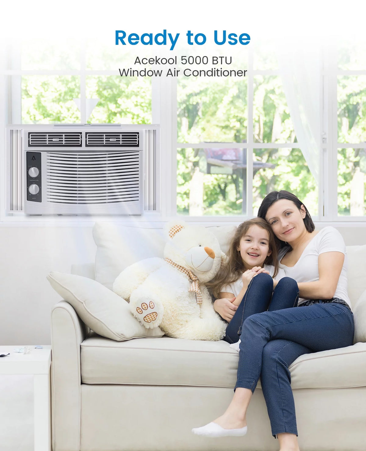 5000 BTU Window Air Conditioner with Reusable Filter G4162