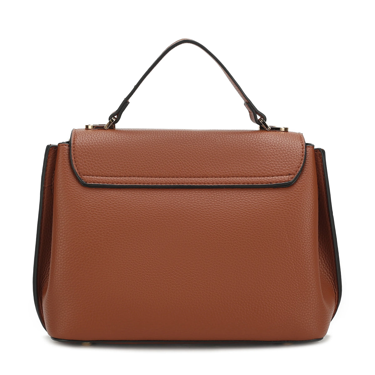 Black Vegan Leather Satchel & Wristlet Wallet E895