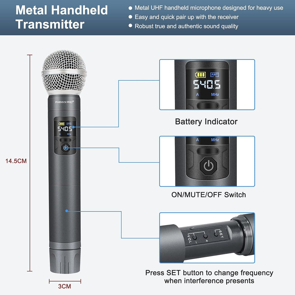 UHF Wireless Microphone System with 30 Adjustable Frequencies Z16062