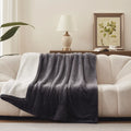 50x60" Electric Blanket Throw, 6 Heating Levels, Flannel to Sherpa Reversible, Grey P60862
