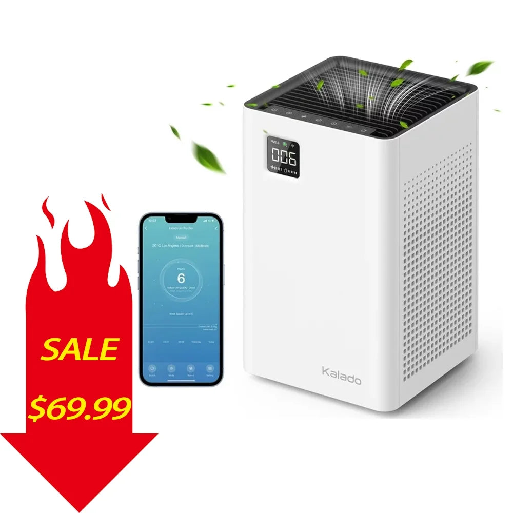 Air Purifier with Wi-Fi, Double Filter, Voice Control, PM2.5 Detector S2427