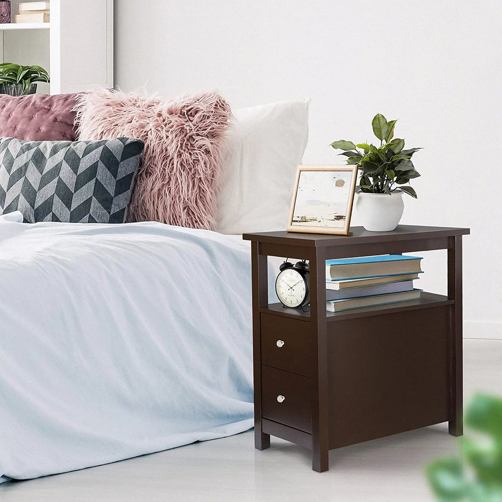 Side End Table Set of 2 Narrow T157