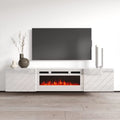 72" High Gloss Floating Fireplace TV Stand R200