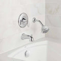 Polished Chrome Tub and Shower Faucet U991