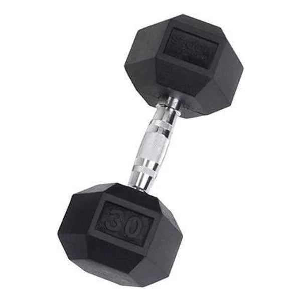 Rubber Hex Dumbbell 2.5-30 lb J88018