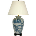 Blue and White Chinese Landscape Lamp W51839