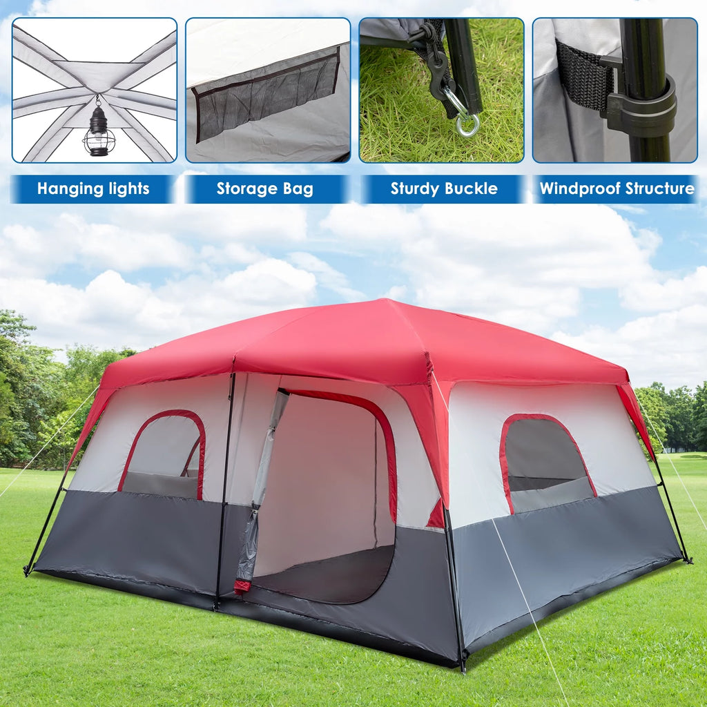 14 Person Cabin Tent with Dividers Curtain O437199