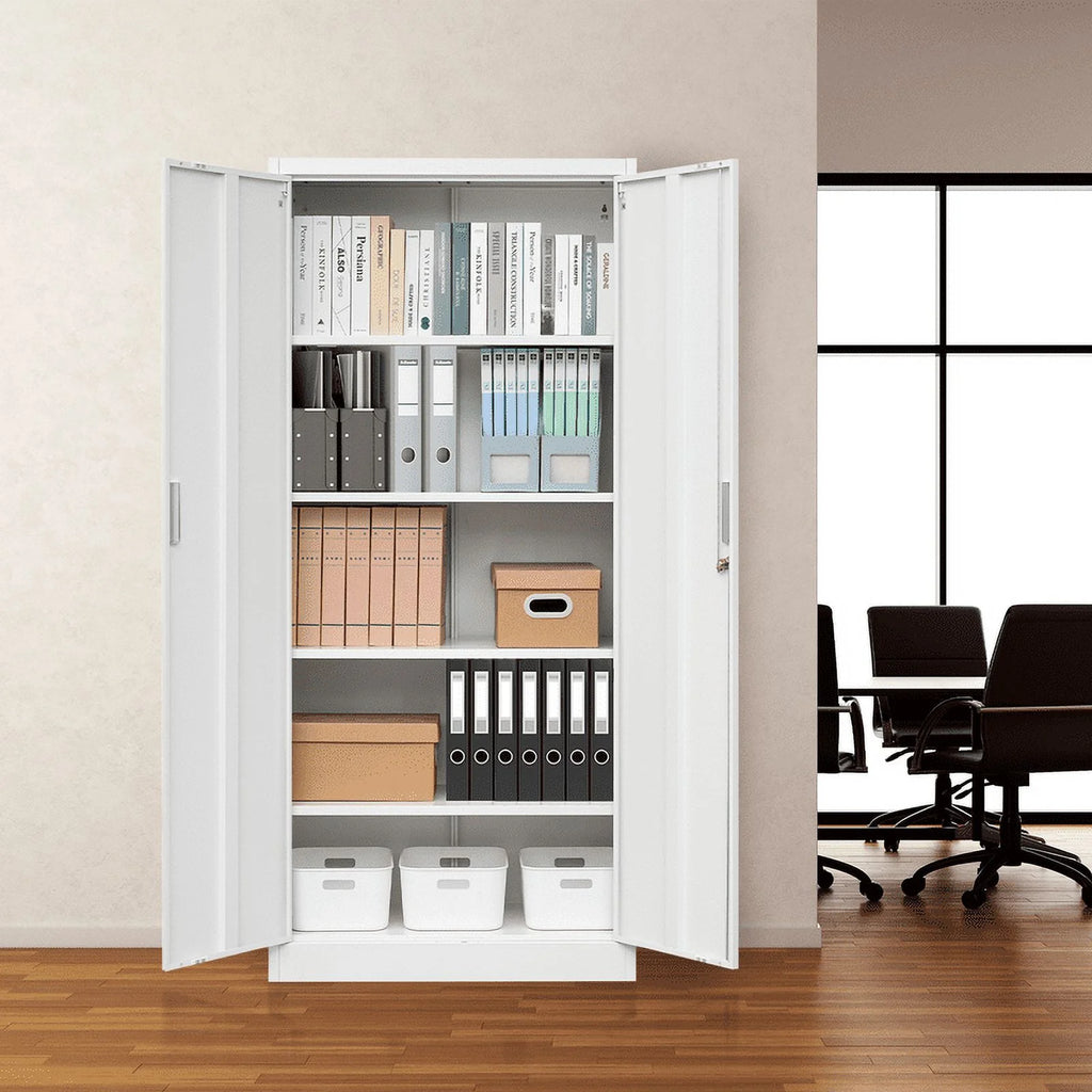 Lockable 72" Metal Storage Cabinet with Adjustable Shelves X39319