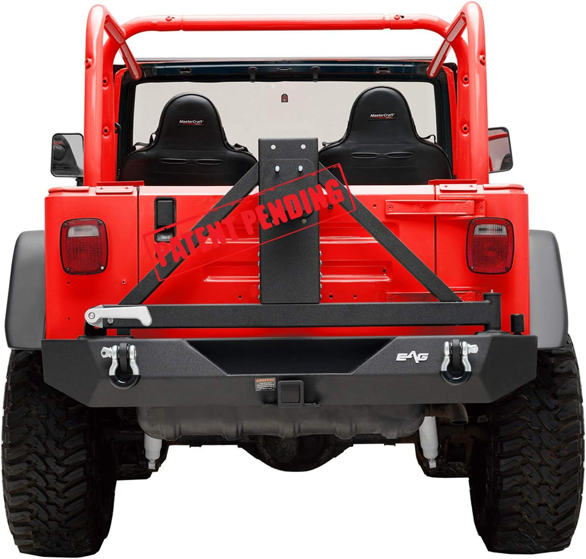 Steel Rear Bumper with Assembled Tire Carrier Black Textured O56043