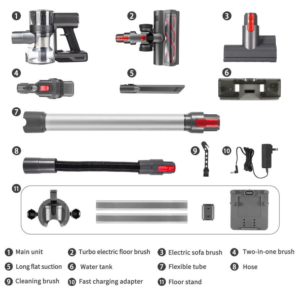 Cordless Lightweight Stick Vacuum Cleaner with 30Kpa Suction V2094