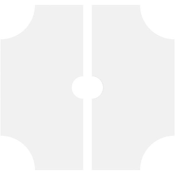Contemporary PVC Ceiling Medallion (36x22OD x 5x22ID x 12x22C - Two Piece) D2565