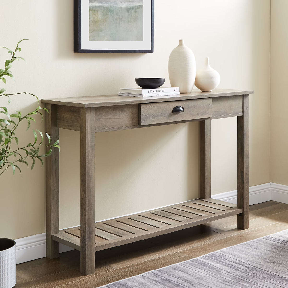 Grey Wash Console Table K16195