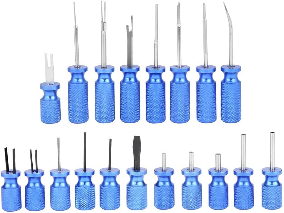 19 PCS Car Terminal Removal Tool Kit with Flat Twin Fork Blade Z54494