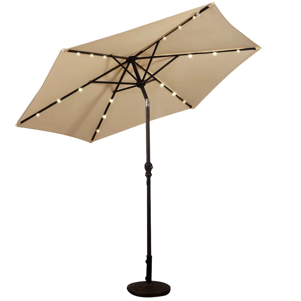 9FT Solar LED Patio Umbrella M3621