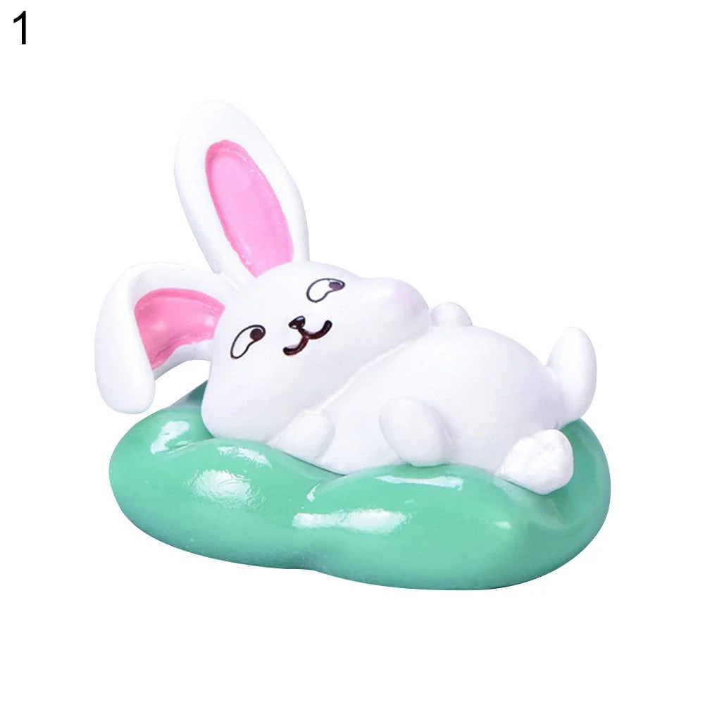 Resin Dollhouse Miniature Moon Cake Rabbit Ornaments R637