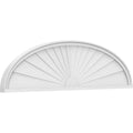 58x22W x 15-1/2x22H x 2x22P Elliptical Sunburst PVC Pediment B466047