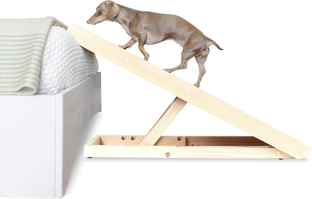 Adjustable Folding Pet Ramp with Paw Traction Mat, 40 x 16 Surface, Holds up to 80 lbs E230