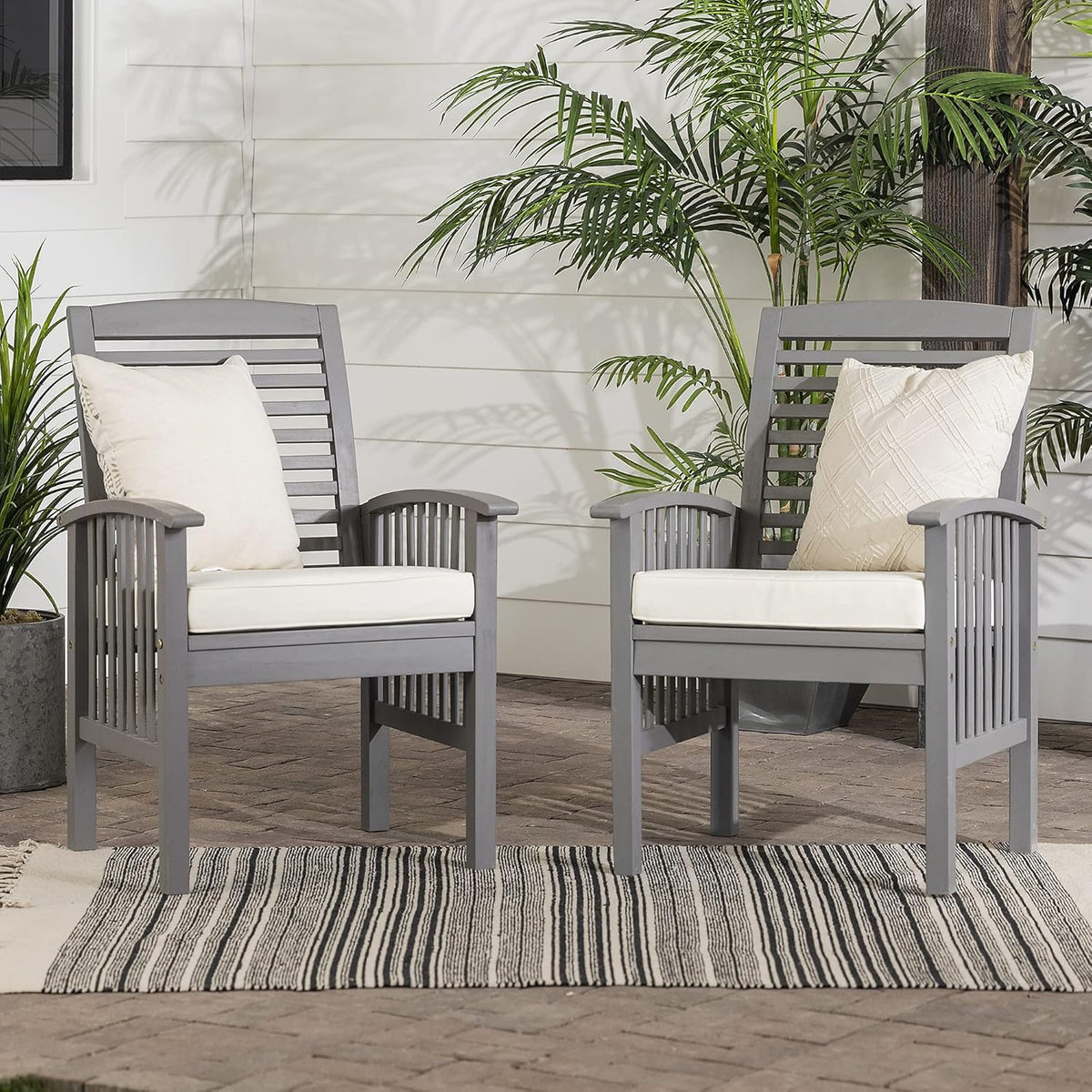 Brown Acacia Wood Outdoor Accent Table D248314