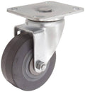 Plate Caster Swivel TPR Rubber Wheel Roller Bearing 325 lbs Capacity X413492