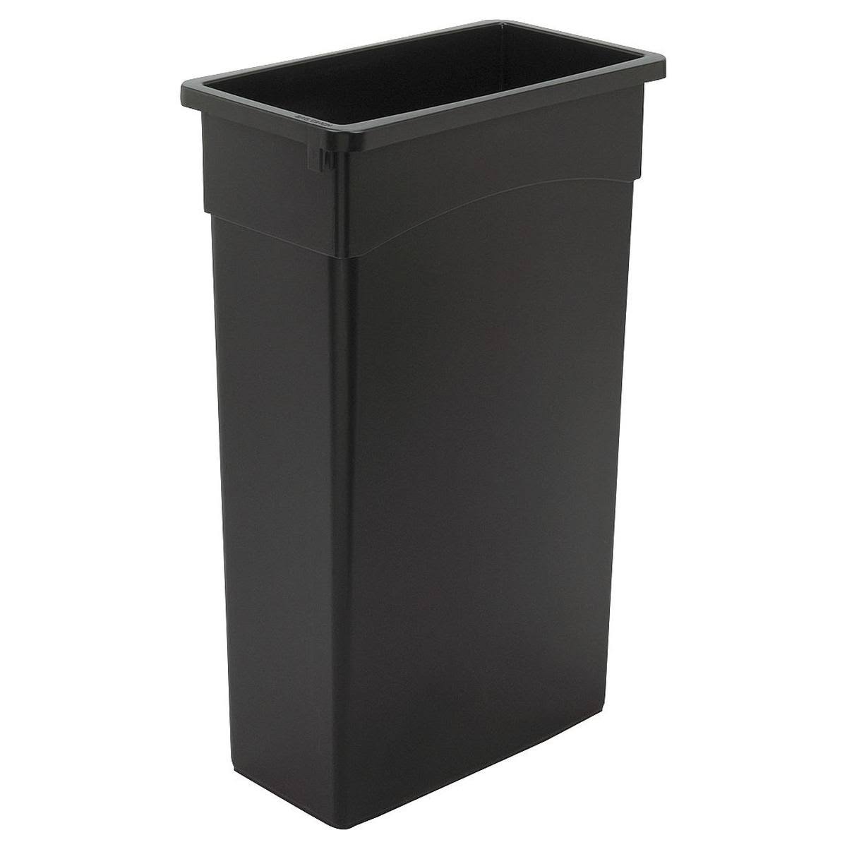 Black Plastic Rectangular Trash Can W749