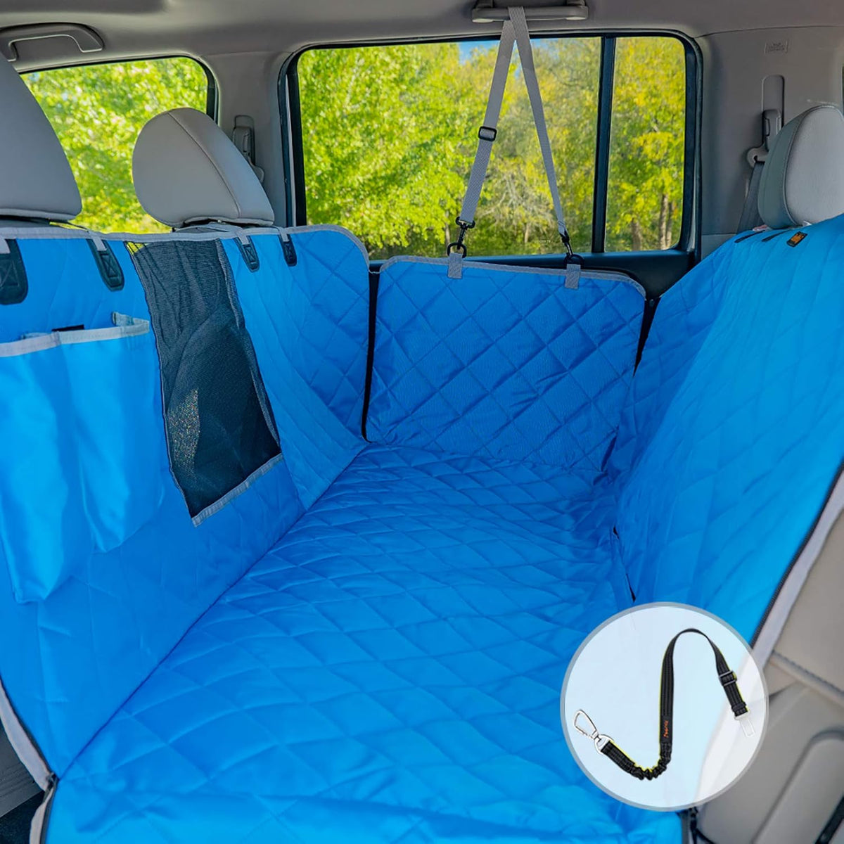 Waterproof Nonslip Dog Car Seat Cover with Mesh Window U94204