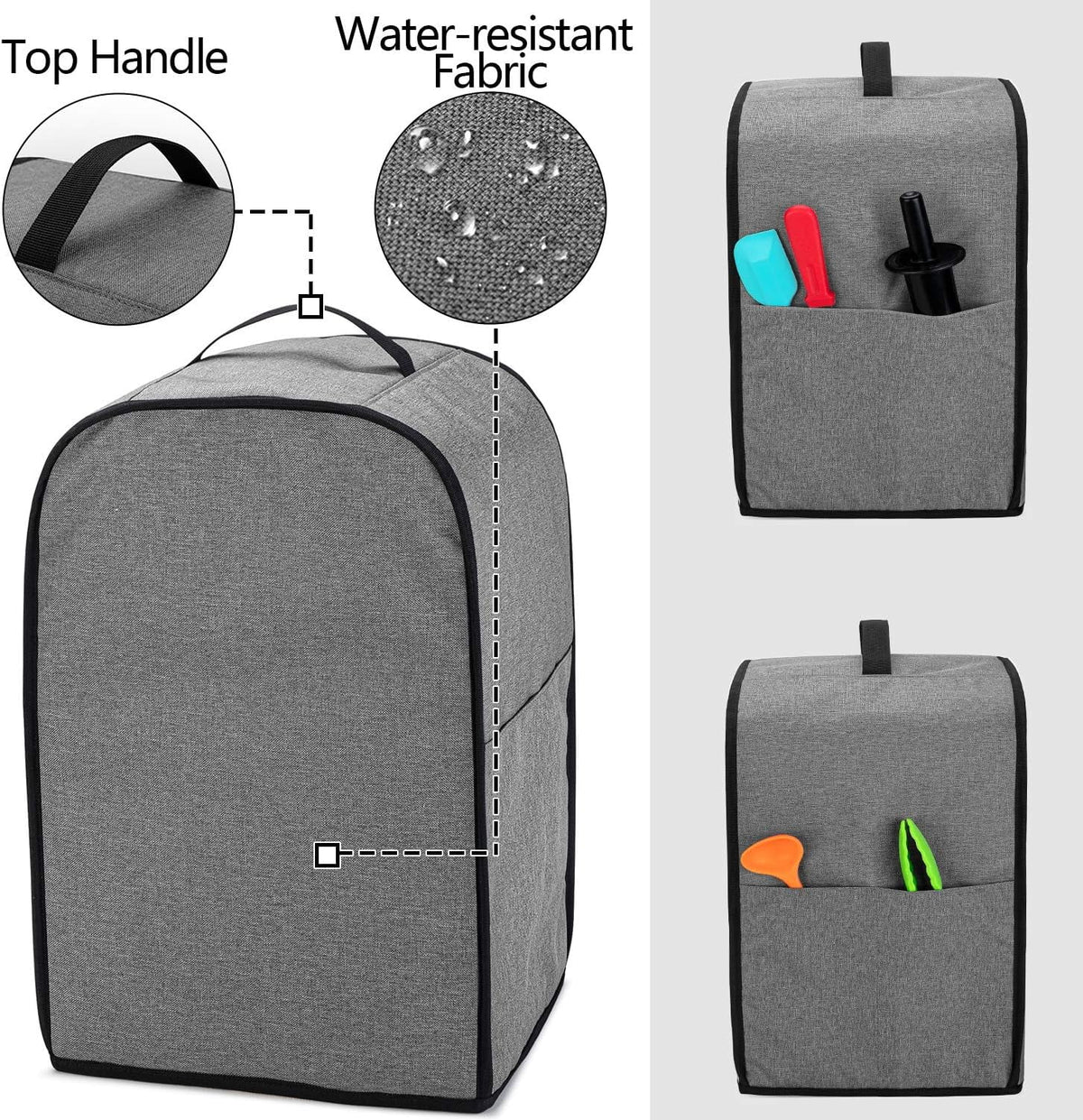 Food Processor Dust Cover with Pockets and Top Handle E8579