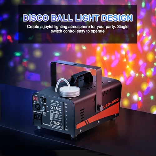 600W Fog Machine with Disco Ball Lights U123970