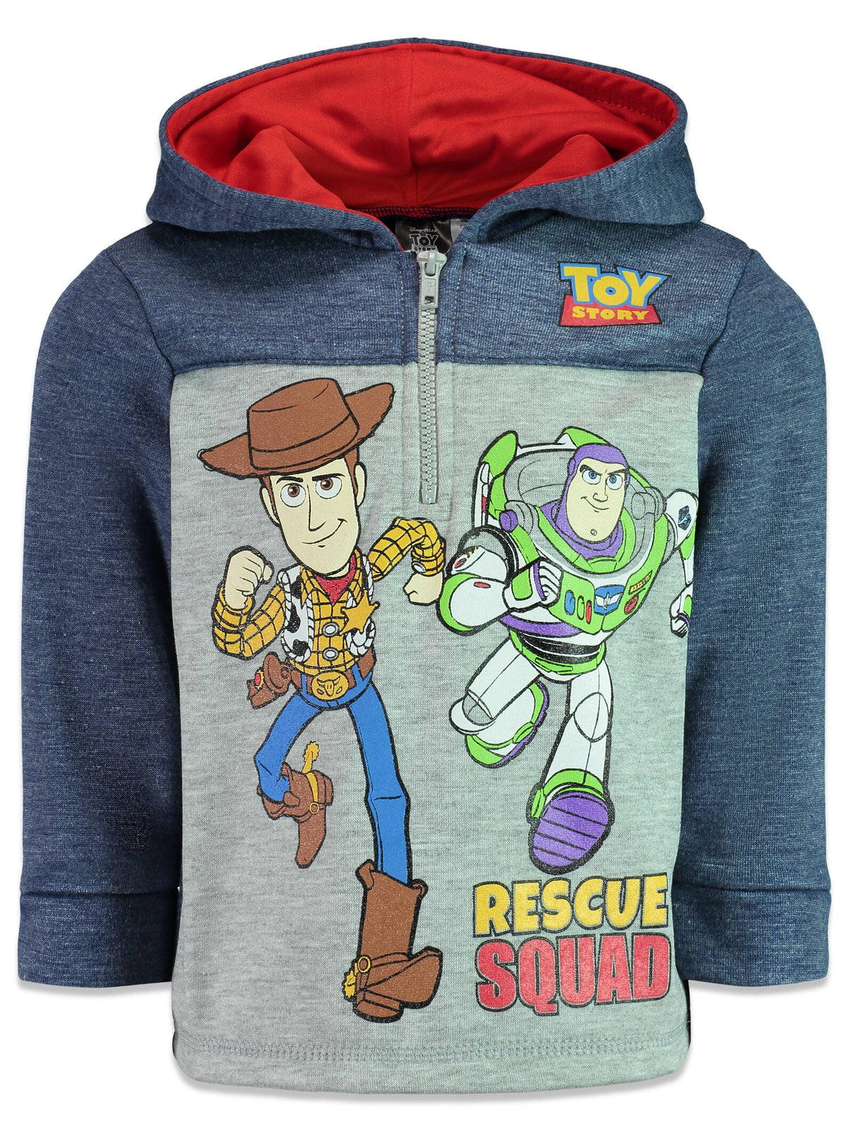 Toddler Boys Fleece Half Zip Hoodie X4957