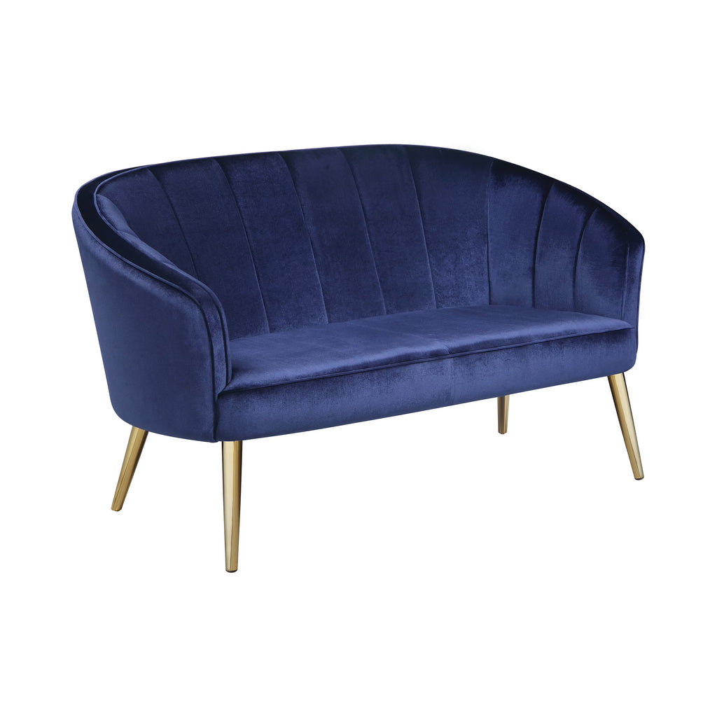 Blue Upholstered Accent Settee O5991
