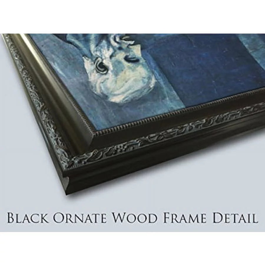 Black Ornate Wood Framed Art Print Z39378