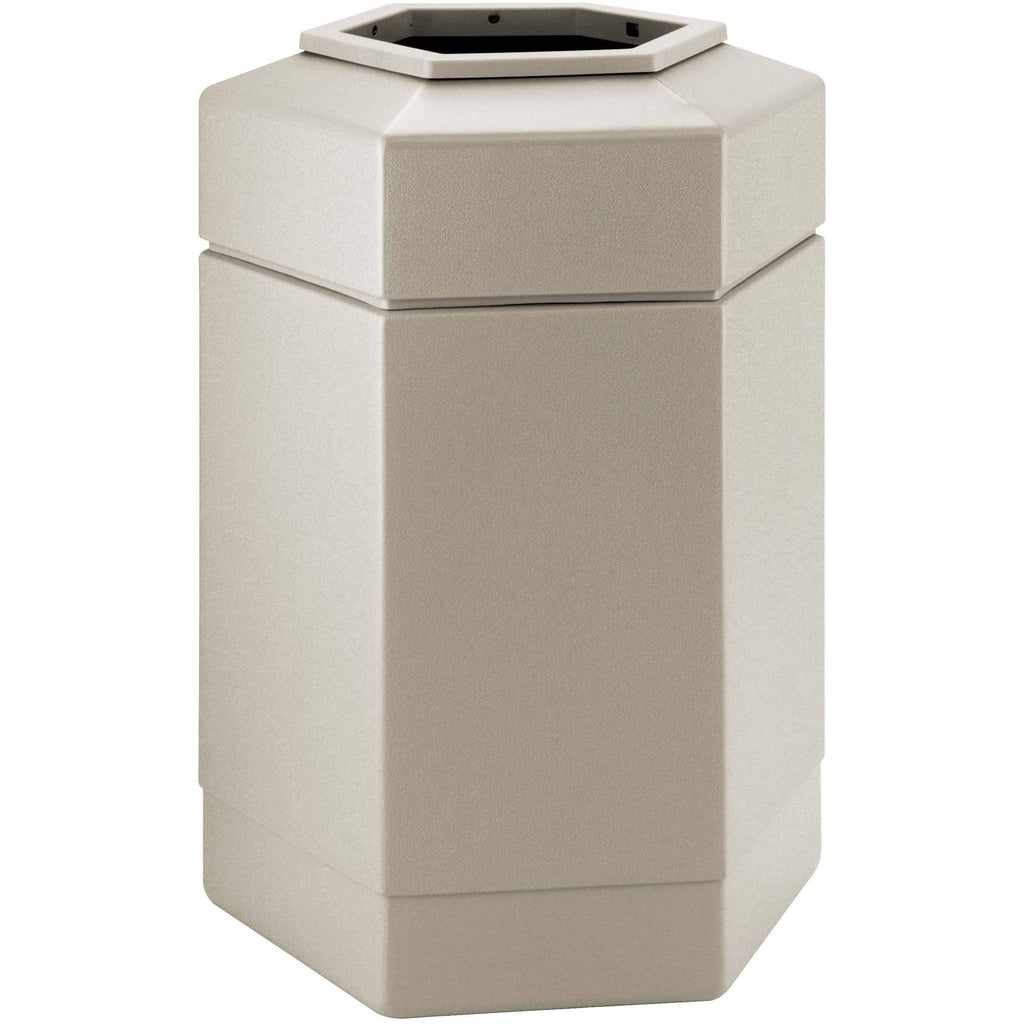30-Gallon Hex Waste Container Black Y5930