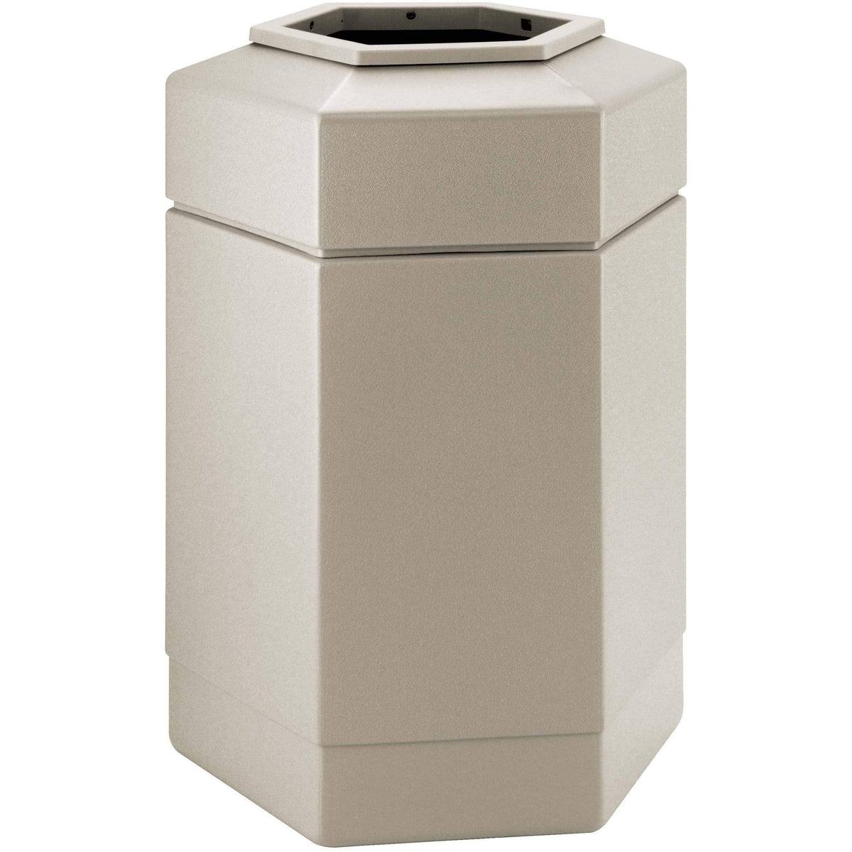 30-Gallon Hex Waste Container Black Y5930