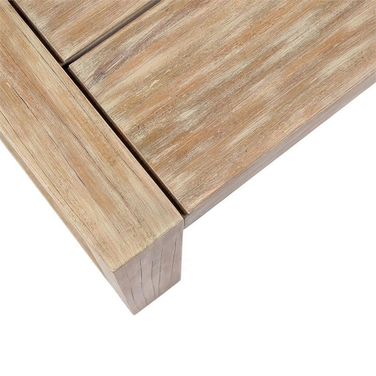 Solid Eucalyptus Outdoor Patio Coffee Table with Teak Finish S82546