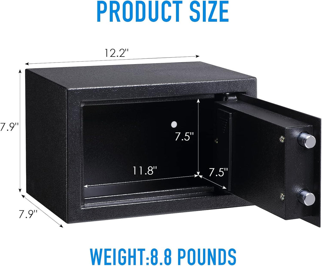 Black Solid Alloy Steel Electronic Security Safe Box F96106