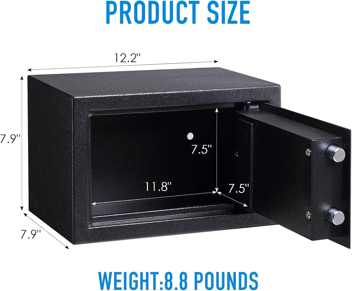 Black Solid Alloy Steel Electronic Security Safe Box F96106