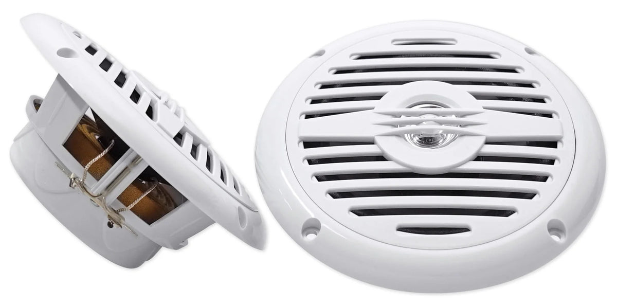 200 Watt Waterproof Marine Boat Speakers 2-Way White V5685