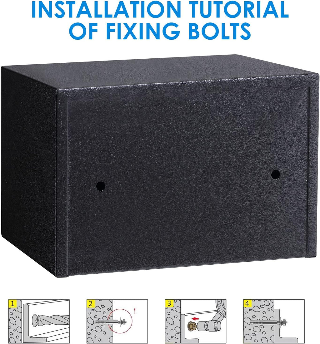 Black Solid Alloy Steel Electronic Security Safe Box F96106
